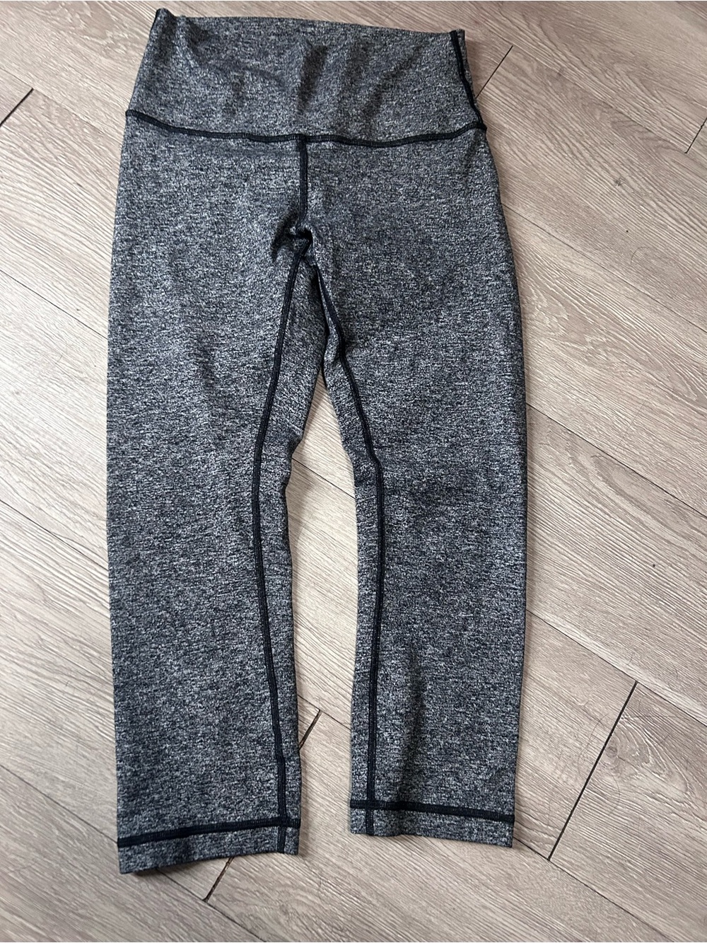 lululemon athletica Heathered Charcoal High-Waist Capri Leggings